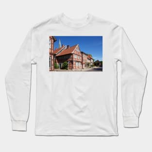 Historic half-timbered houses in Stolbergstrasse, Eutin Long Sleeve T-Shirt